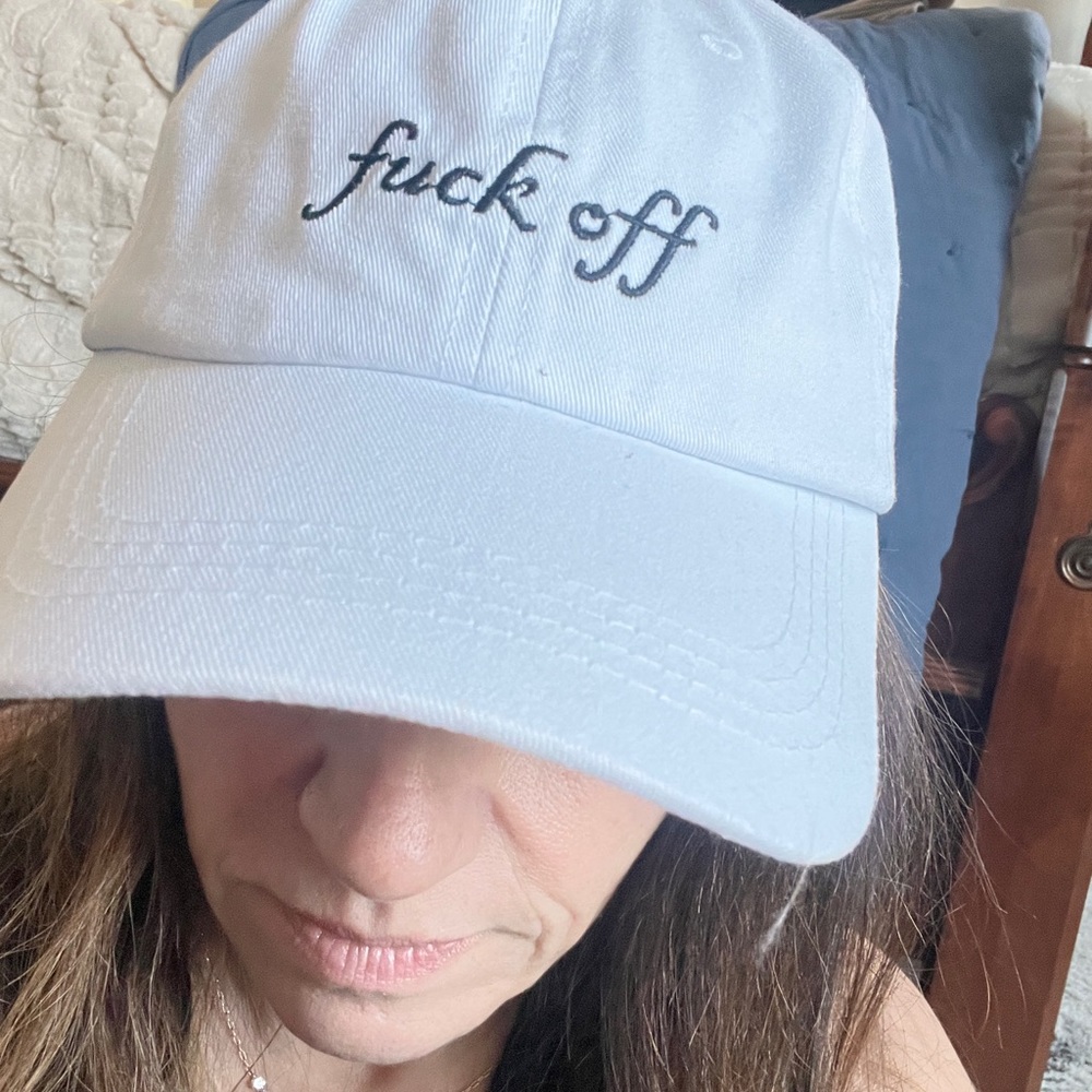 Casual White Embroidered Cap